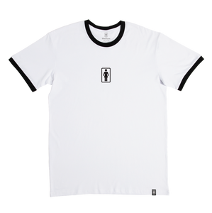 Girl Og Ringer White/black Ss L - Skateboard Tshirt Girl Og Ringer White/black Ss L - Skateboard Tshirt