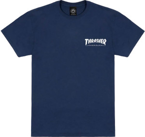 Thrasher Little Thrasher Navy Ss S - Skateboard Tshirt
