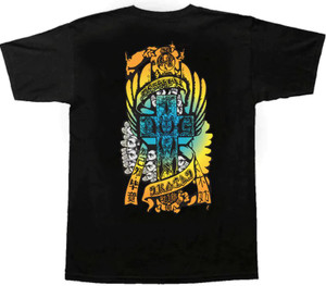 Dogtown Eric Dressen Hands 80s Fade Black Ss M - Skateboard Tshirt