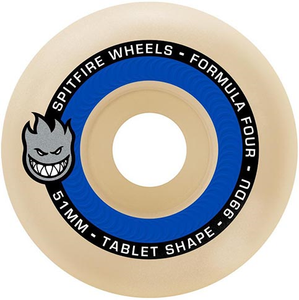 Spitfire Formula Four Tablets 52mm 99d (set Of 4) - Skateboard Wheels Spitfire Formula Four Tablets 52mm 99d (set Of 4) - Skateboard Wheels