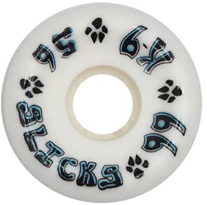 Dogtown K-9 Slicks White 56mm 99a (set Of 4) - Skateboard Wheels