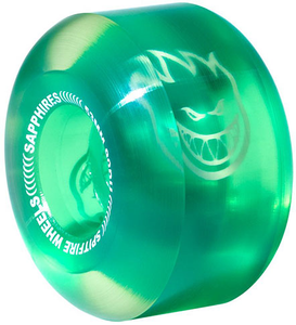 Spitfire Sapphires Clear Green 53mm 90d (set Of 4) - Skateboard Wheels