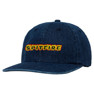 Spitfire Flames Script Strapback Hat Denim - Skateboard Hat