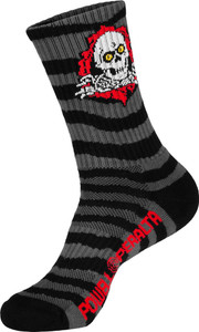 Powell Ripper Stripes Charcoal/black Socks