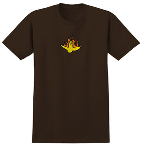 Krooked Fire Bird Dark Chocolate Ss M - Skateboard Tshirt