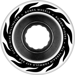 Bones Atf Rough Rider Eternal Flame 59mm 80a White (set Of 4) - Skateboard Wheels
