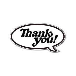 Thank You Bubble Sticker