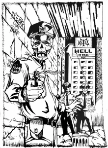 Metal Cop Sticker