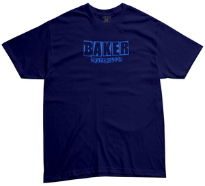 Baker Brand Logo Blue Ss M - Skateboard Tshirt
