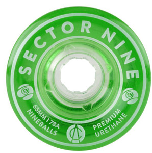 Sector 9 Nineballs Green 65mm 78a Wheels - (Set of Four) - Skateboard Wheels