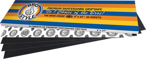 Bro Style - Style Choice Grip 9"x33" 20/box Black - Skateboard Grip Tape