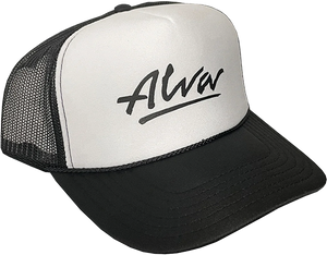 Alva - Og Logo Mesh Trucker Hat Adj-white/blk - Skateboard Hat