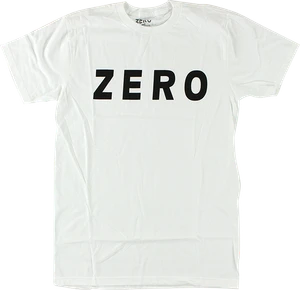 Zero - Army Logo Ss Xl-wht/blk - Skateboard Tshirt