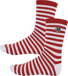 Foundation - Striped Star & Moon Socks Sienna 1pr - Skateboard Socks