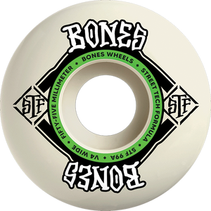 Bones Wheels - Stf V4 Square Logo 55mm 99a Nat/grn - Skateboard Wheels (Set Of Four) Bones Wheels - Stf V4 Square Logo 55mm 99a Nat/grn - Skateboard Wheels (Set Of Four)