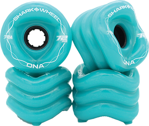 Shark Wheels - Dna 72mm 78a Solid Turquoise/blk - Skateboard Wheels (Set Of Four) Shark Wheels - Dna 72mm 78a Solid Turquoise/blk - Skateboard Wheels (Set Of Four)