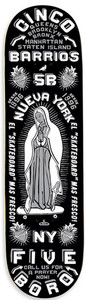 5 Boro Team Cinco Barrios Black Deck 8.25 - Skateboard Deck