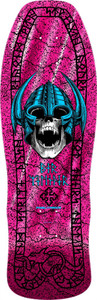 Powell Per Welinder Nordic Skull Classic Shaped Deck Pink Foil 9.62 X 29.75 - Skateboard Deck