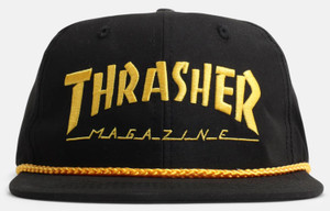 Thrasher Rope Snapback Hat Black/yellow - Skateboard Hat