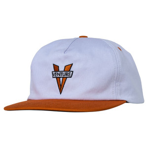 Venture Heritage Snapback Hat White/orange - Skateboard Hat