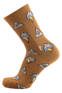 Psockadelic Eye Cloud Socks - Skateboard Socks