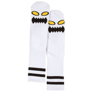 Toy Machine Monster Face Socks White - Skateboard Socks