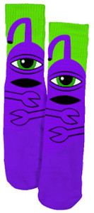 Toy Machine Sect Hug Socks Purple - Skateboard Socks