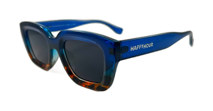 Happy Hour Camden Sapphire Tide Sapphire Blue/tortoise Fade Sunglasses