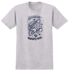 Anti-hero Grimple Stix Spaced Out Ashe Grey 4.5 Oz Ss M - Skateboard Tshirt