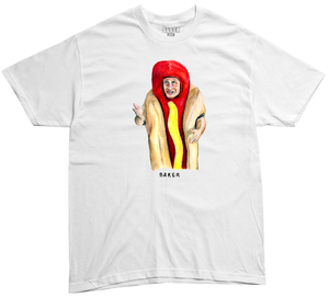 Baker Raaandomm White Ss S - Skateboard Tshirt