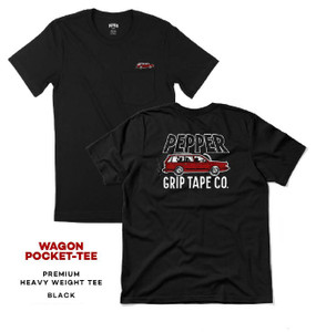 Pepper Wagon Pocket Black Ss M - Skateboard Tshirt
