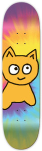 Meow Team Big Cat Tie Dye Mini Deck 7.00 X 28.25 - Skateboard Deck