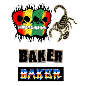 Baker Skulls N Stuff 12ct Sticker Pack