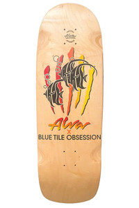 Alva Alva X Blue Tile Obsession Og Fade Shaped Wheel Wells Deck 10.5 X 32 - Skateboard Deck