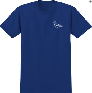 Anti-hero Basic Pigeon Royal/white Ss M - Skateboard Tshirt