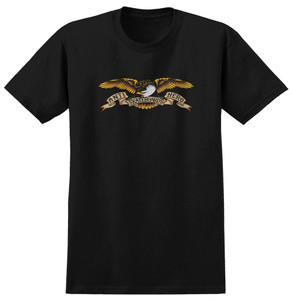 Anti-hero Eagle Black 4.5oz Ss Xxl - Skateboard Tshirt