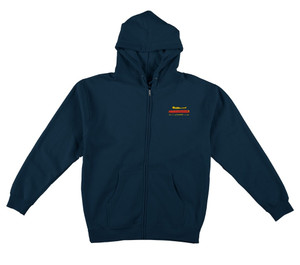 Krooked Koffin Navy Hd/zip L - Skate Hoodie Sweatshirt