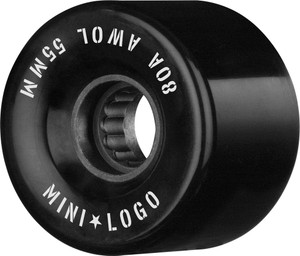 Mini Logo A.w.o.l. Black 55mm 80a (set Of 4) - Skateboard Wheels