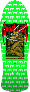 Powell Caballero Street Dragon Green/white Shaped Deck 9.625 X 29.75 - Skateboard Deck