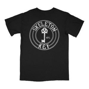 Skeleton Key Og Circle Logo Premium Black Ss Xxl - Skateboard Tshirt