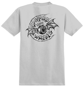 Spitfire Batwings Classic Silver/black Ss Xl - Skateboard Tshirt