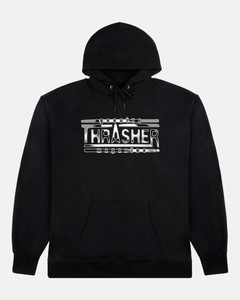Thrasher Chrome Genuine Black Hd/swt M - Skate Hoodie Sweatshirt