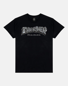Thrasher Disco By Spanky Black Ss L - Skateboard Tshirt