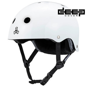 Triple 8 Helmet Certified Deep Cover White Glossy Xs/s - Skateboard Helmet