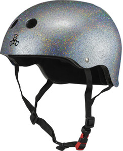 Triple 8 Helmet Certified Sweatsaver Silver Glitter Xs/s - Skateboard Helmet