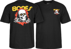 Powell Classic Ripper Black Ss S - Skateboard Tshirt