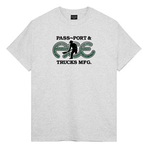 Ace Ace X Pass~port Hammertone Ash Grey Ss Xl - Skateboard Tshirt