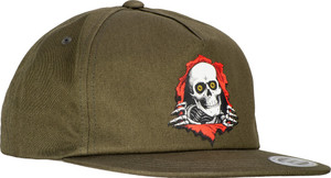 Powell Ripper Snapback Hat Military Green - Skateboard Hat