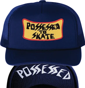Suicidal Skates - Possessed 2 Skate Patch Mesh Hat Adj-navy - Skateboard Hat