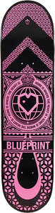 Blueprint - Home Heart Deck-7.75 Blk/pink - Skateboard Deck